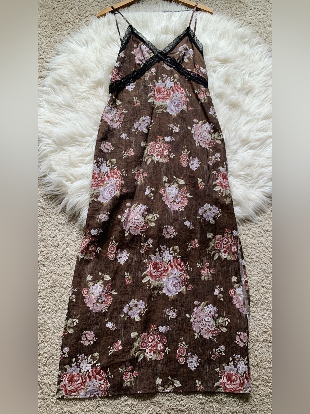 Brock Collection x H&M Slip Dress Brown Pink Size Small